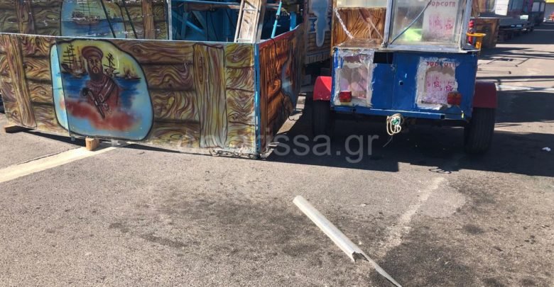Παζάρι Λάρισας: Παρ` ολίγον ατύχημα με αντικείμενο που ξεκόλλησε στο Καράβι 