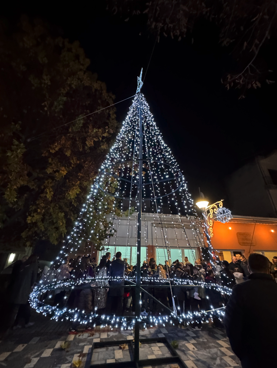 Εικόνες από την Φωταγώγηση του Χριστουγεννιάτικου Δέντρου στο Βελεστίνο