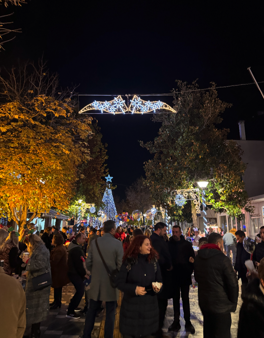 Εικόνες από την Φωταγώγηση του Χριστουγεννιάτικου Δέντρου στο Βελεστίνο