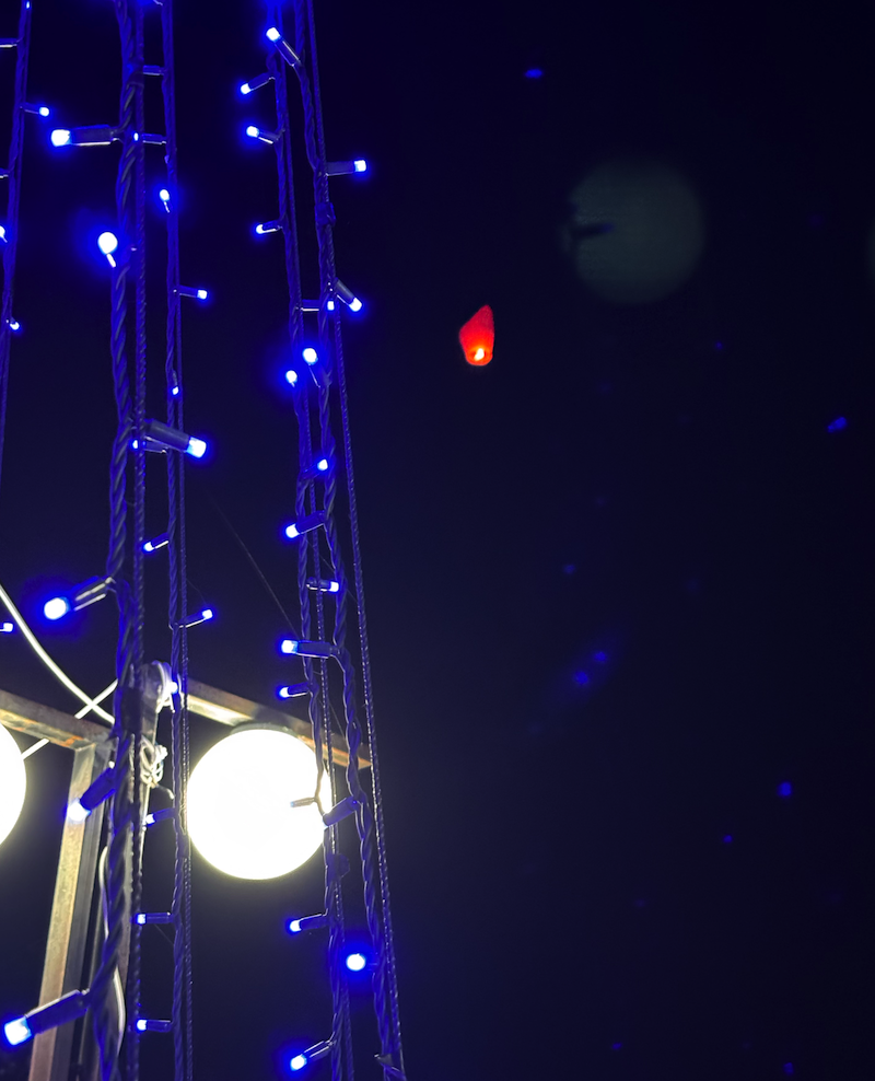 Εικόνες από την φωταγώγηση του χριστουγεννιάτικου δέντρου στο Αερινό