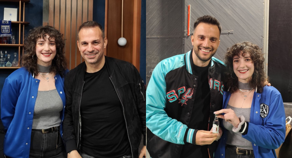 H Eλένη Σκρίμπα από τον Ριζόμυλο με θρύλους του ποδοσφαίρου στο Αthletico!