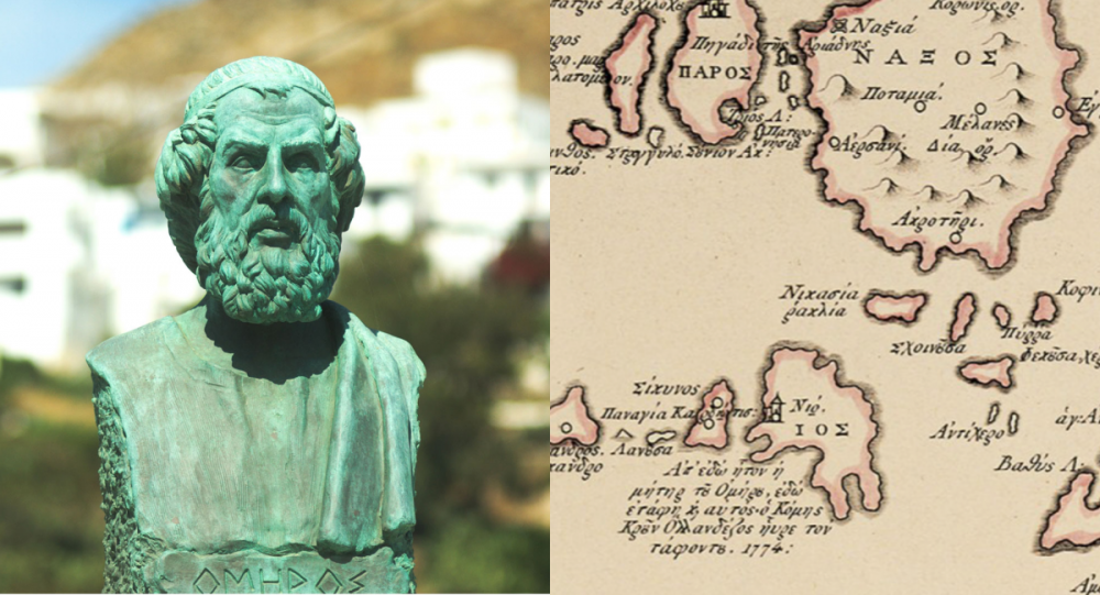 Ο Ρήγας Βελεστινλής για τον τάφο του Ομήρου στην Χάρτα του