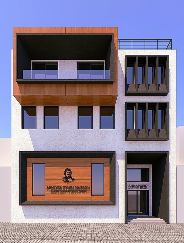 Η πρόσοψη του νέου δημαρχείου