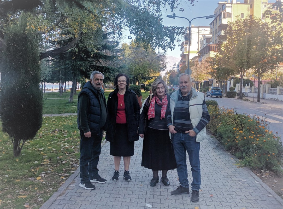 Από αριστερά : Τάκης Β. Σαββανάκης, Ιωάννα Τάχου, Νίτσα Ντόντου, Στέργιος Β. Σαββανάκης. Πόγραδετς 29 - 10 - 2021