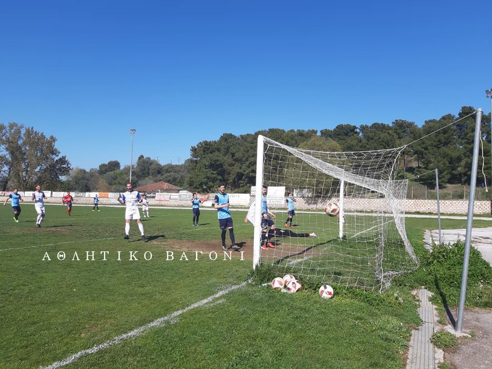 Η μπάλα στα δίχτυα για το 1-0 από το Σέττο / φωτογραφία: Φοίβος Παπαγεωργίου - Αθλητικό Βαγόνι
